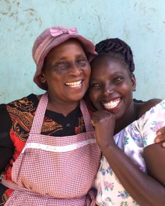 Janet with her 'Rescue Centre Mum' Lilian