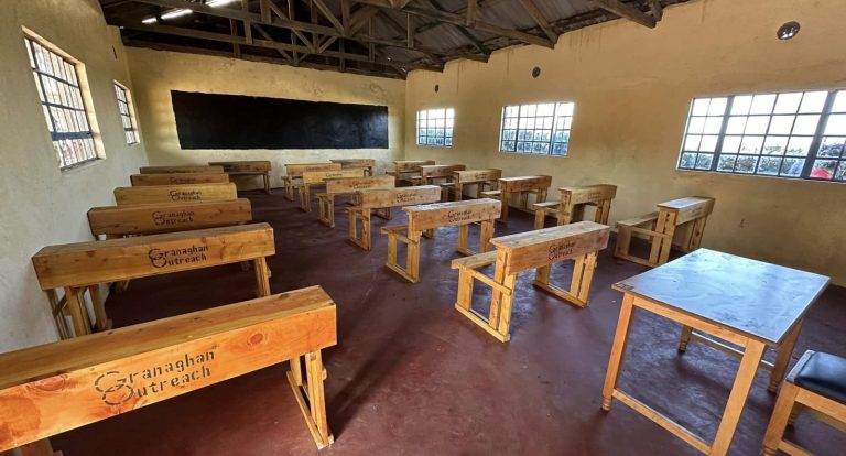 Kimbo Primary - inside new classroom